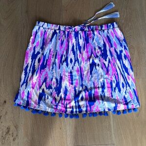 Lily Pulitzer Palma Tube Top Amethyst Fringe | XL | NWT | Resort | Preppy